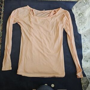 Free People Movement Light Peach Long Sleeve Top